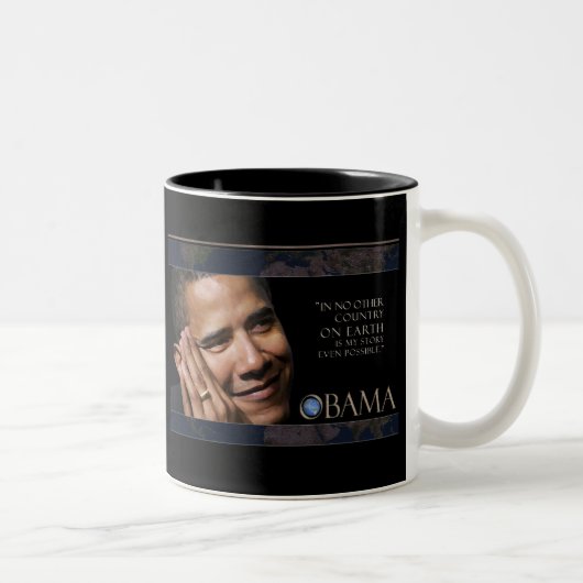 Inspirierend Zitat Obama Zweifarbige Tasse (Rechts)