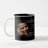 Inspirierend Zitat Obama Zweifarbige Tasse (Links)