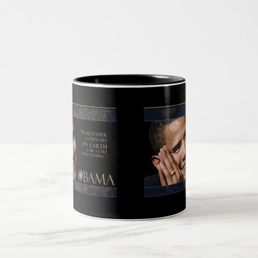 Inspirierend Zitat Obama Zweifarbige Tasse (Mittel)