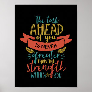 Inspirierend Zitat-Stärke glauben an selbst Poster