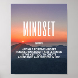 Inspirierend Zitat über einen positiven Mindset Poster