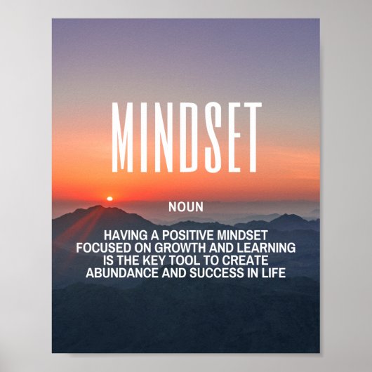 Inspirierend Zitat über einen positiven Mindset Poster (Vorne)