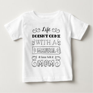 Inspirierend Zitat von Leben und Mama   Rüschen T- Baby T-shirt