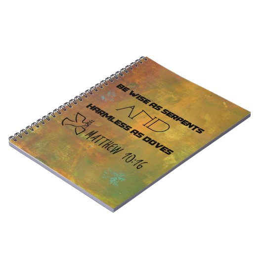 Inspirierend Zitat von Matthew-10:16 Notizblock (Linke Seite)