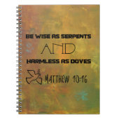 Inspirierend Zitat von Matthew-10:16 Notizblock (Vorderseite)