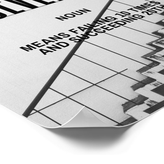 Inspirierend Zitat zur Beharrlichkeit Poster (Ecke)