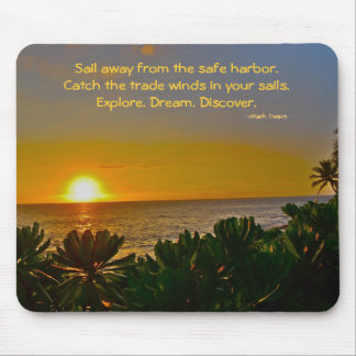 Inspirierend Zitate Carpe Diem Mark Twains Mousepad