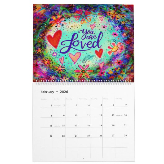 Inspirierend Zitate Farbige Whimsistität Kalender (Feb 2026)