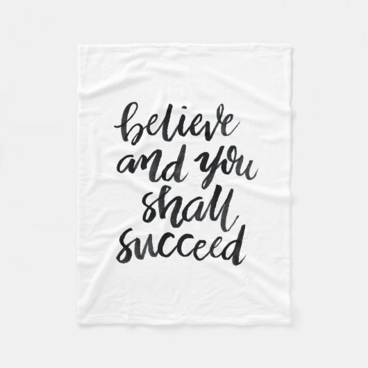 Inspirierend Zitate: Glauben Sie und Sie folgt Fleecedecke (Vorderseite)