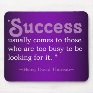 Inspirierend Zitate Thoreau: Erfolg Mousepad