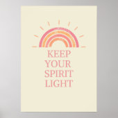 Inspirierende Affirmation – Halte Deinen Geist Lei Poster (Vorne)