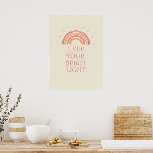 Inspirierende Affirmation – Halte Deinen Geist Lei Poster
