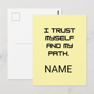 Inspirierende Affirmationen & Selbstvertrauensgesc Postkarte