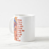 inspirierende afrikanische Amerikanerin mit Zitat Kaffeetasse (Vorderseite Links)