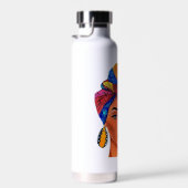 inspirierende afrikanische Amerikanerin mit Zitat Trinkflasche (Rechts)