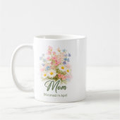 Inspirierende April-Geburtsblumen-Mama-Wrap Kaffeetasse (Links)