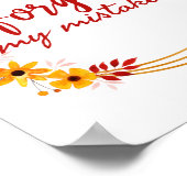 inspirierende Bekenntnisse zur Selbstannahme Poster (Ecke)