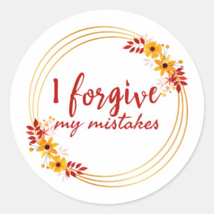 inspirierende Bekenntnisse zur Selbstannahme Runder Aufkleber