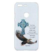 Inspirierende Bibel Blaue-Punkt-Adler-Keltisches K