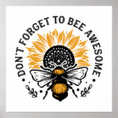 inspirierende Bienenliebhaber Wortart Poster (Vorne)