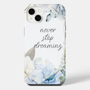 Inspirierende blaue florale Wasserfarbe iPhone 14 Plus Hülle