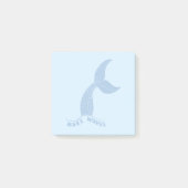 Inspirierende blaue Haftnotizen 'Make Waves' Post-it Klebezettel (Vorderseite)