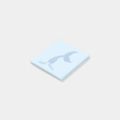 Inspirierende blaue Haftnotizen 'Make Waves' Post-it Klebezettel (angewinkelt)