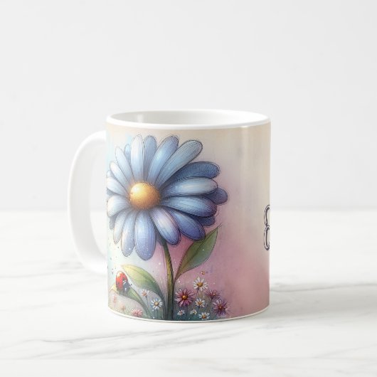 Inspirierende Blumen Kaffeetasse (Vorderseite Links)