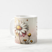 Inspirierende Blumen Kaffeetasse (Vorderseite Links)