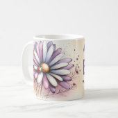 Inspirierende Blumen Kaffeetasse (Vorderseite Links)