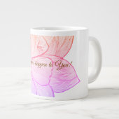 Inspirierende Blumen: Lass Wunder mit Dir geschehe Jumbo-Tasse (Vorderseite Rechts)