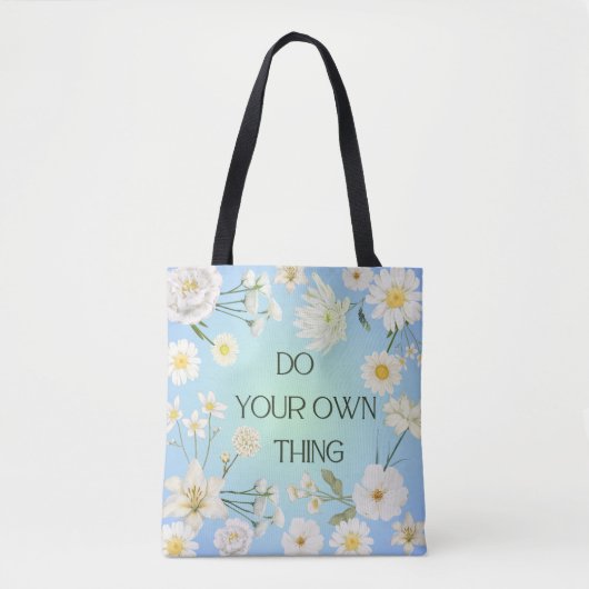 Inspirierende Blumen-Tasche Tasche (Vorderseite)