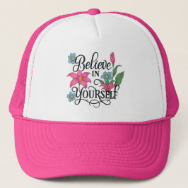 Inspirierende Blumen-Trucker-Mütze Truckerkappe
