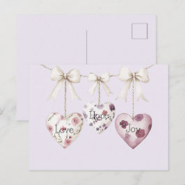 Inspirierende Blumenliebe Hoffnung Freude Herzen B Postkarte