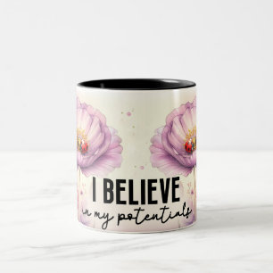 Inspirierende Blumenverpackung Zweifarbige Tasse