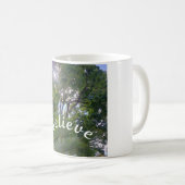 Inspirierende Botschaft: "Glauben" Kaffeetasse (VorderseiteRechts)