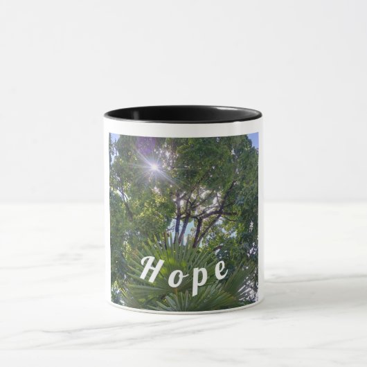Inspirierende Botschaft: "Hoffnung" Tasse (Zentrum)