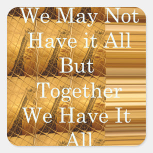 Inspirierende Botschaft mit Afrikanischem Wildtier Quadratischer Aufkleber