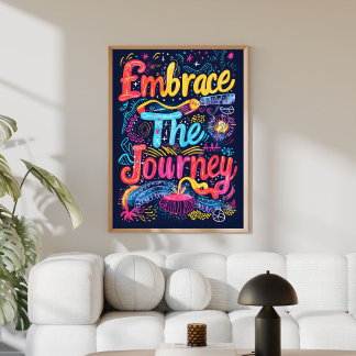 Inspirierende bunte moderne Wandkunst Poster