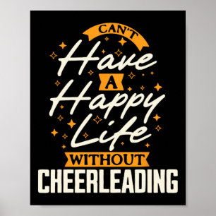 Inspirierende Cheerleading-Enthusiast-Grafik Stat Poster