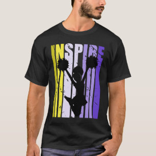 Inspirierende Cheerleading-Geburtstags Vintage-Dis T-Shirt