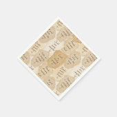 Inspirierende Creme-Bücher Magie Serviette (Ecke)