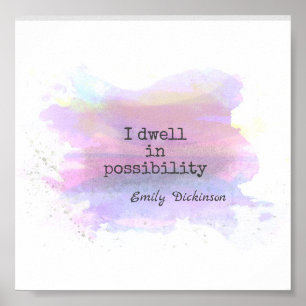 inspirierende Dickinson literarische Zitate sanfte Poster