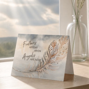 Inspirierende Feder & Engel-Zitat-Wasserfarbe