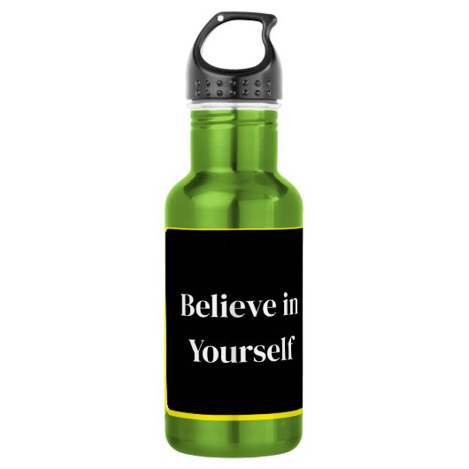 . Inspirierende Flaschen mit Zitat Edelstahlflasche (Vorderseite)