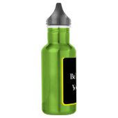 . Inspirierende Flaschen mit Zitat Edelstahlflasche (Links)