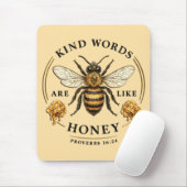 Inspirierende freundliche Worte/Biene Mousepad (Mit Mouse)