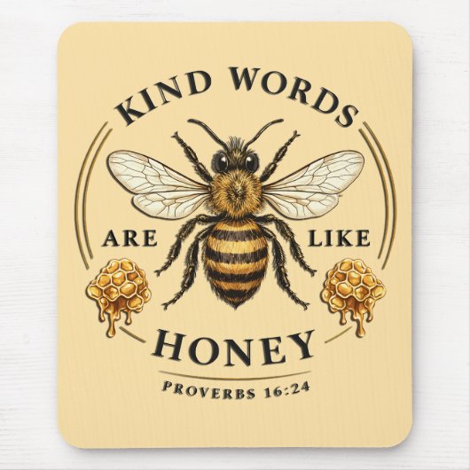 Inspirierende freundliche Worte/Biene Mousepad (Vorne)