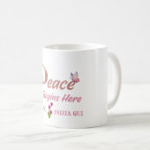 Inspirierende Friedensschmetterlingskunst Kaffeetasse (VorderseiteRechts)