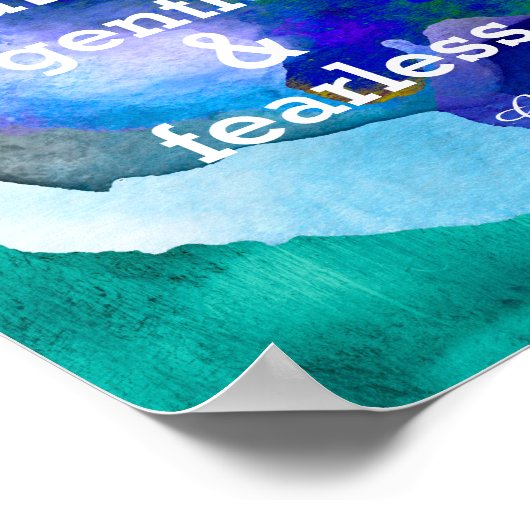 inspirierende Gandhi Zitat Poster Aquarellfarbe (Ecke)